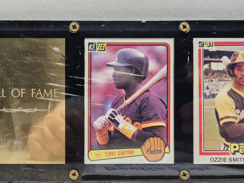 Placa con tarjetas Gwynn Ozzie Winfield San Diego Padres MLB HOF Foto 3 de 4