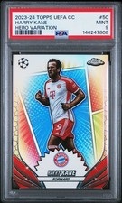 Harry Kane 2023-24 Topps Chrome UEFA UCC #50 Hero Variation Case Hit PSA 9