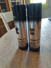 Image of 2 250ml bottles of Label M Brightening Blonde Shampoo