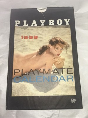 1958 Playboy Playmate Calendar w/ Original Sleeve (First Year Wall Calendar)