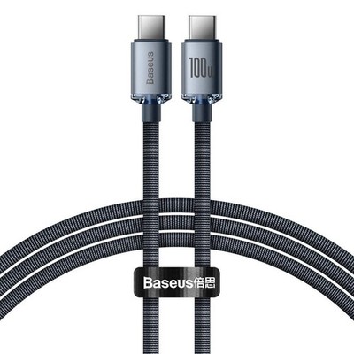 Kabel Baseus Crystal 100W 5A USB-C für USB-C 1,2m Schnellkabel Datenkabel