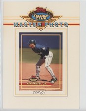 1993 Topps Stadium Club Master Photo Ken Griffey Jr (On the Bases) HOF s7f
