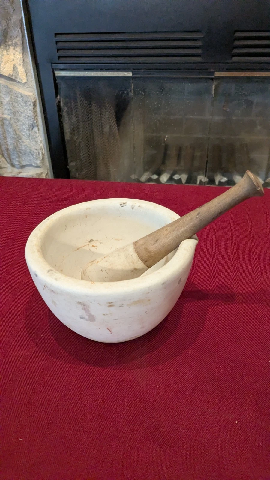 Antique Apothecary Thomas Maddock & Sons Mortar & Pestle