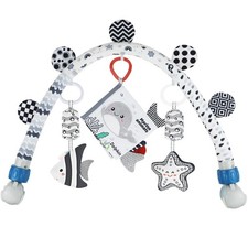 Baby Activity Travel Mobile Arch Bassinet Toy, Black and White High-Contrast ...