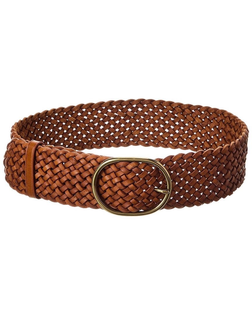 Кожаный ремень из ткани Dragon Diffusion, женский коричневый 75