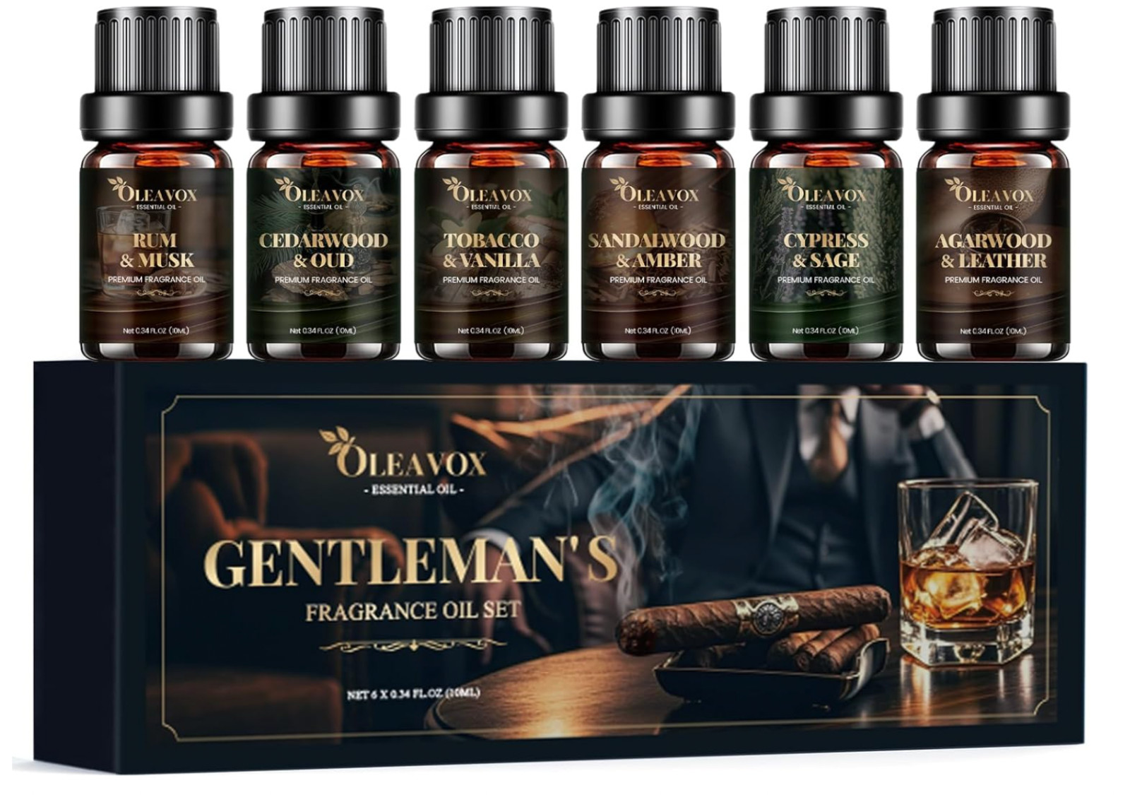 S Gift Set, Men Scents Fragrance Oil Aromatherapy Oils Kit *