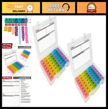 Weekly Pill Organizer Case - 7 Times a Day Pill Box with Secure Medication Sched