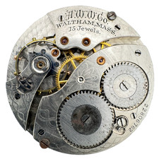 Antique 12s 1919 Waltham 1894 15 Jewel Mechanical Pocket Watch Movement No. 220