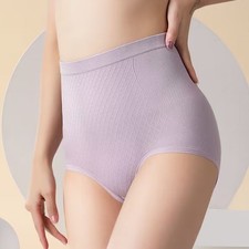 High-Waist Briefs Daily Wear Casual Style Underwear Elastic Fabric Underwear
