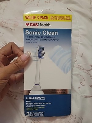 CVS Health Sonic Clean Replacement Brush Heads Value Pack - 3 Count