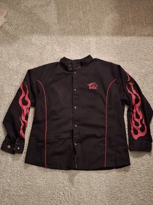 BSX Welding Jacket Mens XL -  Black Red - Flame Resistant Workwear