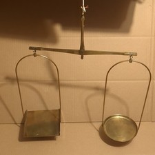 Antique Brass Apothecary Hanging Balance Scale 1000g Precision Laboratory KArrow