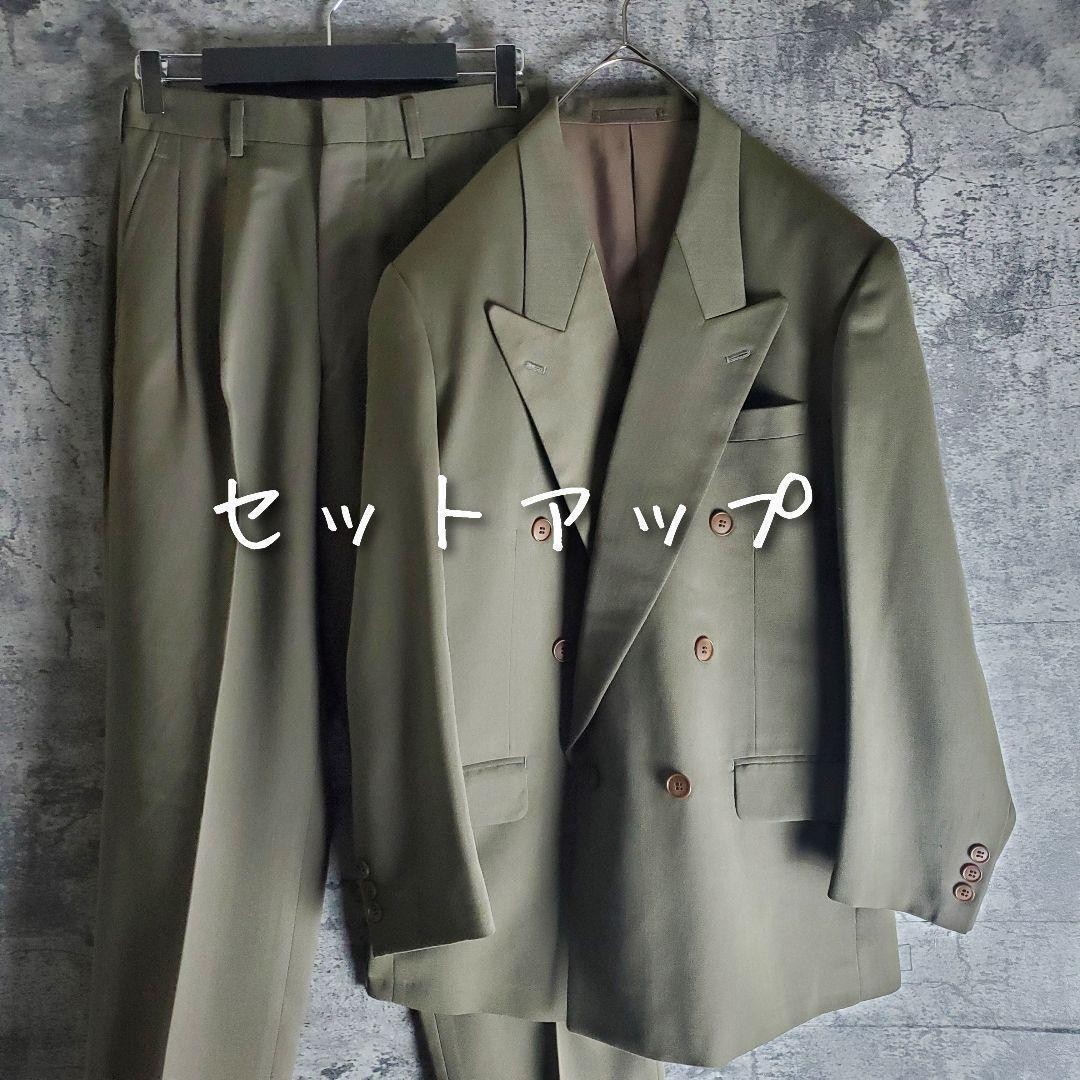 [Setup] Tailored jacket double one color green co… - image 1