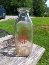 Vintage Gilpin Dairy Sciotoville OH Quart Milk Bottle