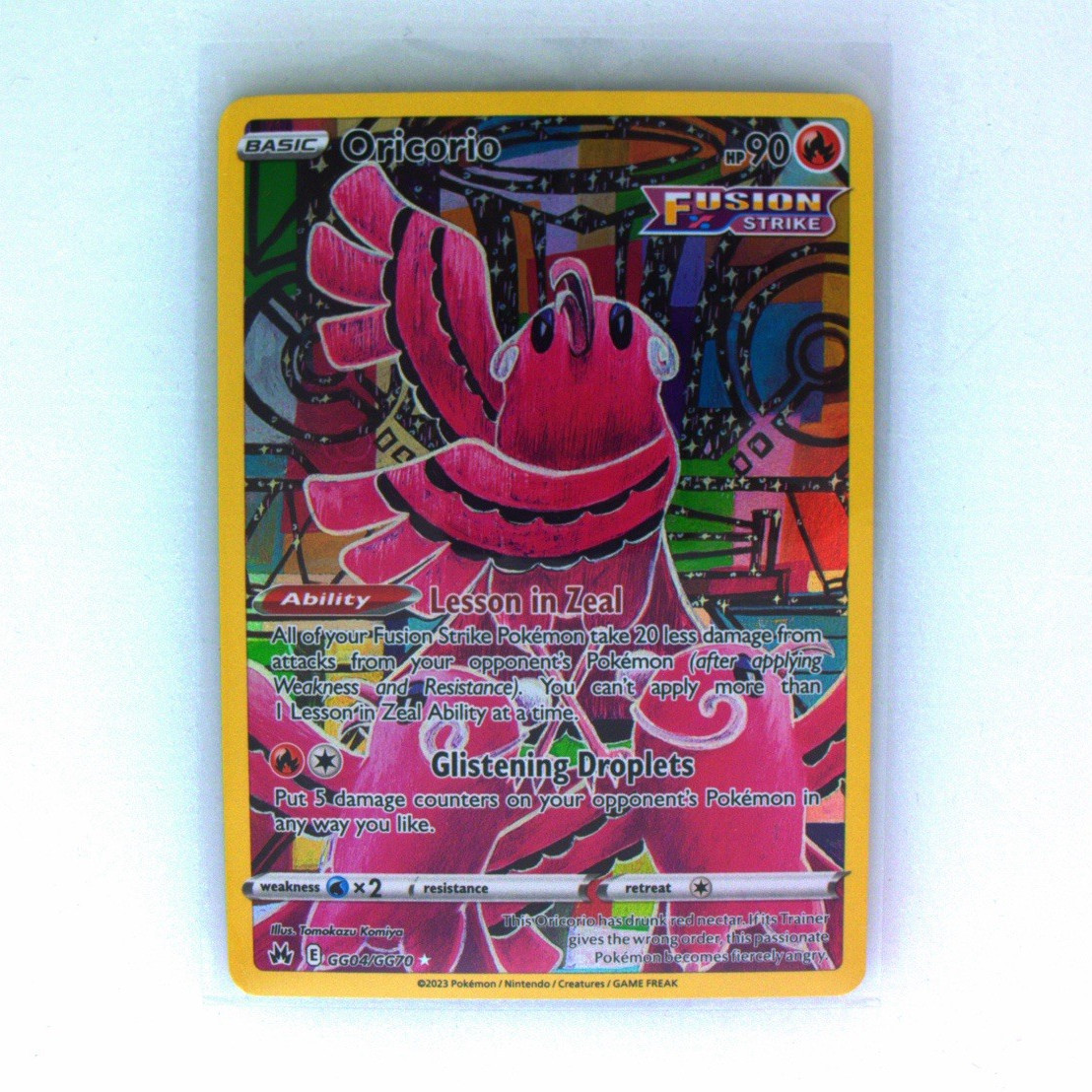 Pokemon TCG Oricorio GG04/GG70 Crown Zenith Galarian Gallery Holo Ultra Rare