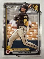 Ethan Salas RC 2024 Bowman Draft #BD-140 San Diego Padres Top Prospect