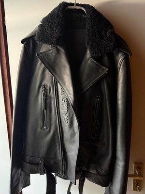 BODA SKINS Herren Bikerjacke Gr. M Echtes Nappa Leder Schwarz wie neu NP 400 