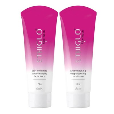 Ethiglo facewash 70gm | Skin whitening deep cleansing facial foam | Pack of 2