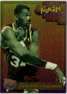 1994 Topps Finest Hakeem Olajuwon Main Attraction #10 /27 Rockets