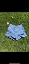 Vintage 90  s Women  s Riveted Lee Denim Jean Shorts Size 16 VTG Mom Style Retro