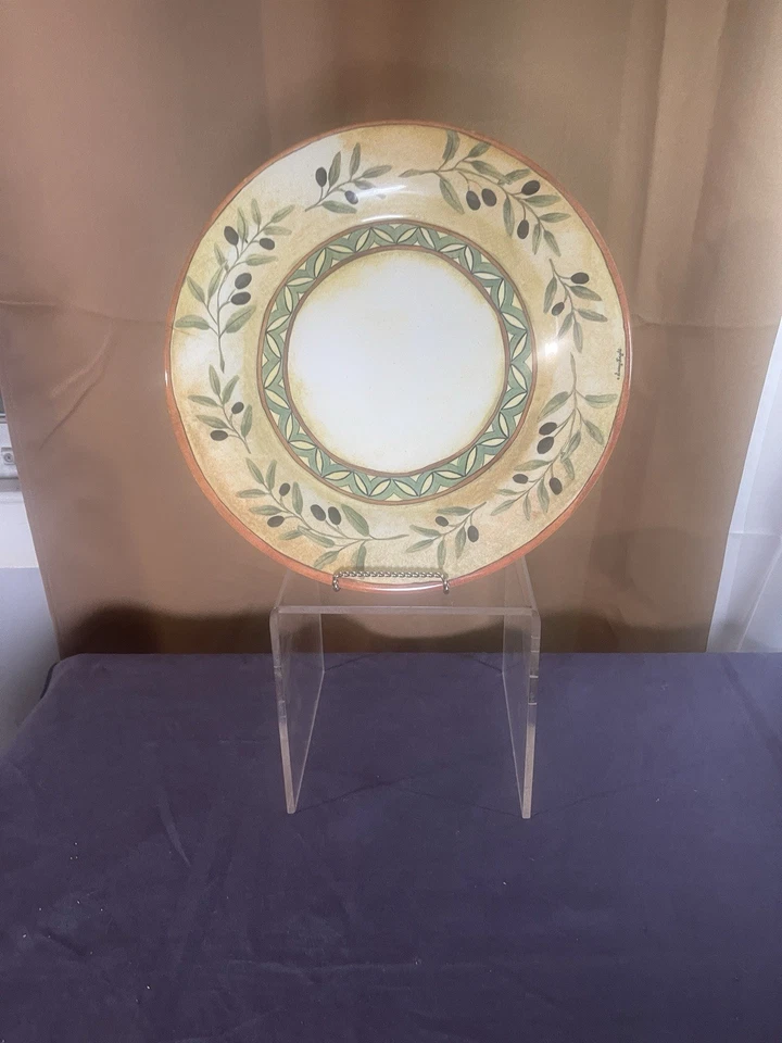 Juego de 4 platos de cena de melamina Sakura LES OLIVES Foto 3 de 3