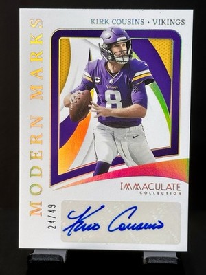 2022 Panini Immaculate Collection - Modern Marks Kirk Cousins #MMA-17 /49 (AU)