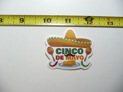 CINCO DE MAYO FLAN DESERT SMALL STICKER DECAL MEXICAN FOOD MEXICO FUNNY