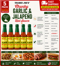 Trader Joe s Chunky Garlic Jalape o Hot Sauce 10 Fl Oz - Pack of 5