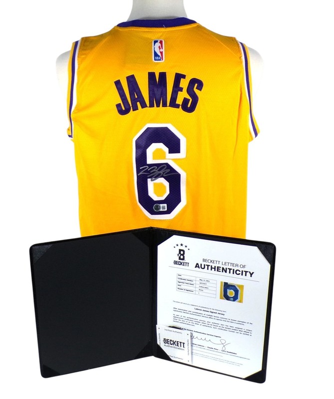 LeBron James Signed Lakers Nike Connect #6 Basketball Jersey Sz 50 BAS LOA Auto