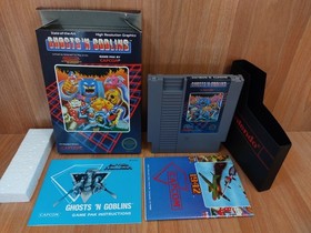 MINTY BOX CIB Ghosts 'N Goblins Circle Seal complete in nintendo nes lot NICE A+