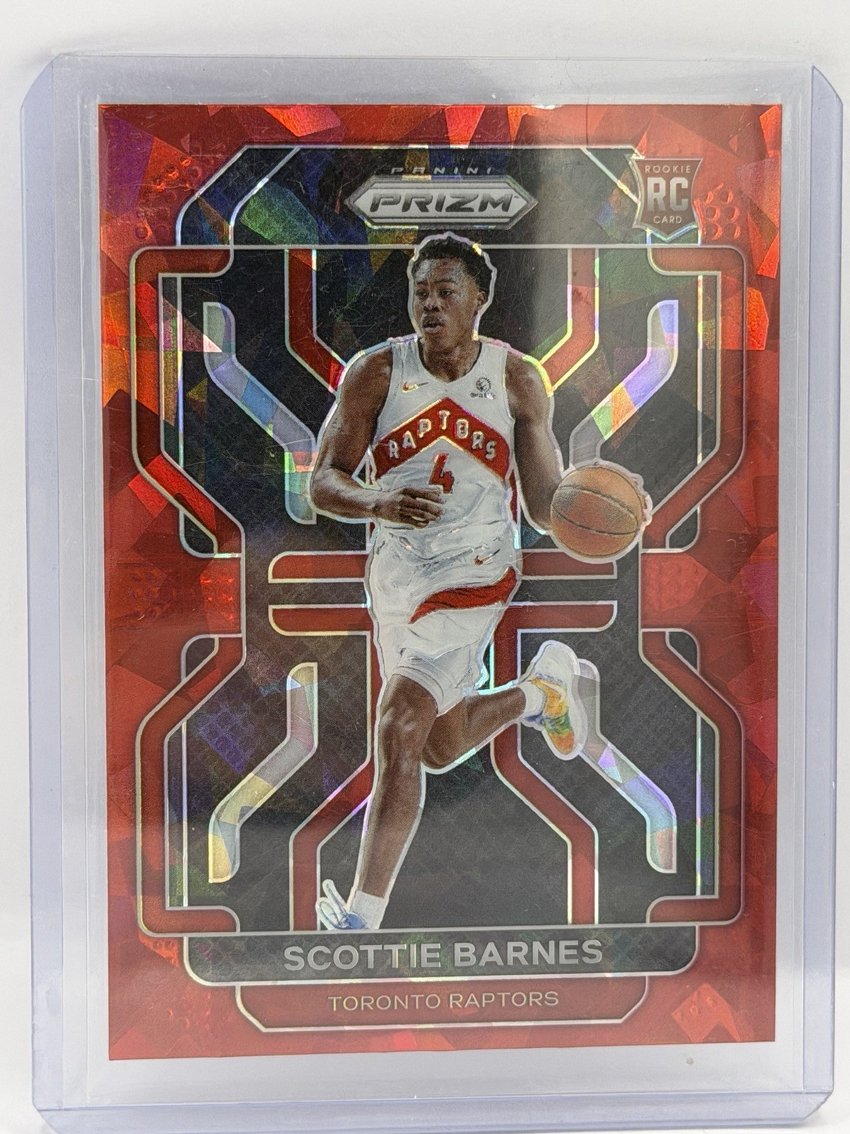 2021 PANINI PRIZM #320 SCOTTIE BARNES RED ICE RC ROOKIE