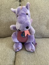 Vintage Dakin 1983 plush stuffed Purple lavender Dragon with TAGS