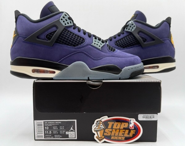 DS New Nike Air Jordan 4 Retro Lakers Size 10 Authentic OG Rare
