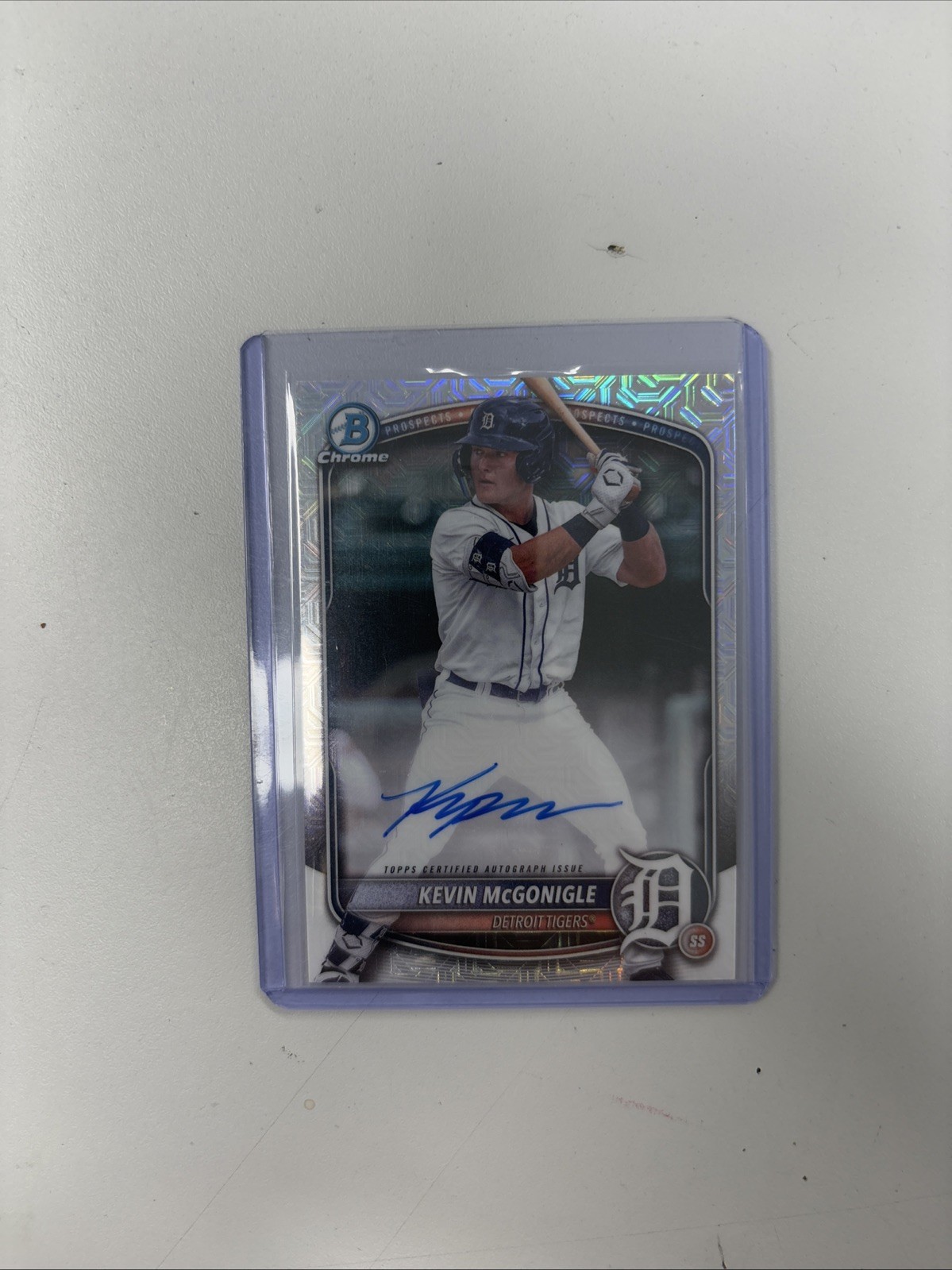 2025 Bowman - Kevin McGonigle - Chrome Mojo Auto #BMA-KM Detroit Tigers Prospect