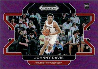 2022-23 PANINI PRIZM DRAFT PICKS PURPLE VARIATION JOHNNY DAVIS RC 30/75