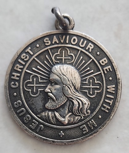 Vintage Sterling Silver Episcopal Jesus Christ Savior Necklace's Pendant