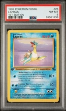 PSA 8 NM-MT 1999 Pokemon Fossil 1st Edition Lapras 25/62 WotC Vintage Non-holo