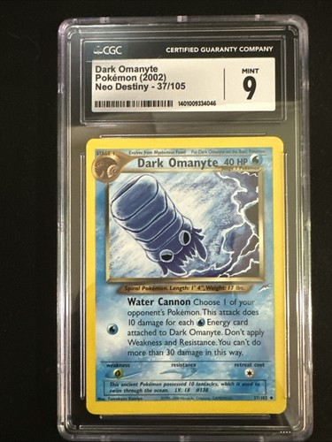 Dark Omanyte (1st Edition) graded CGC 9 for sale on eBay