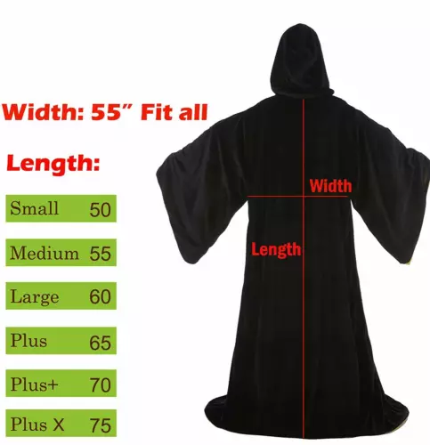 Samtkleid Halloween Mantel schick Cosplay Kostüm - Bild 2 von 39