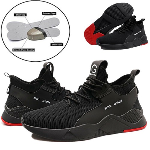 Mens Safety Shoes Steel Toe Work Boots 
