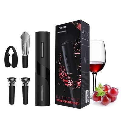 Electric Wine Opener Set Automatic Wine Bottle Openers Cordless Battery Power...