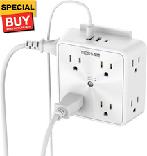 Surge Protector 8 Outlet Extender, Multi Outlet Splitter with 3 USB Wall Charge