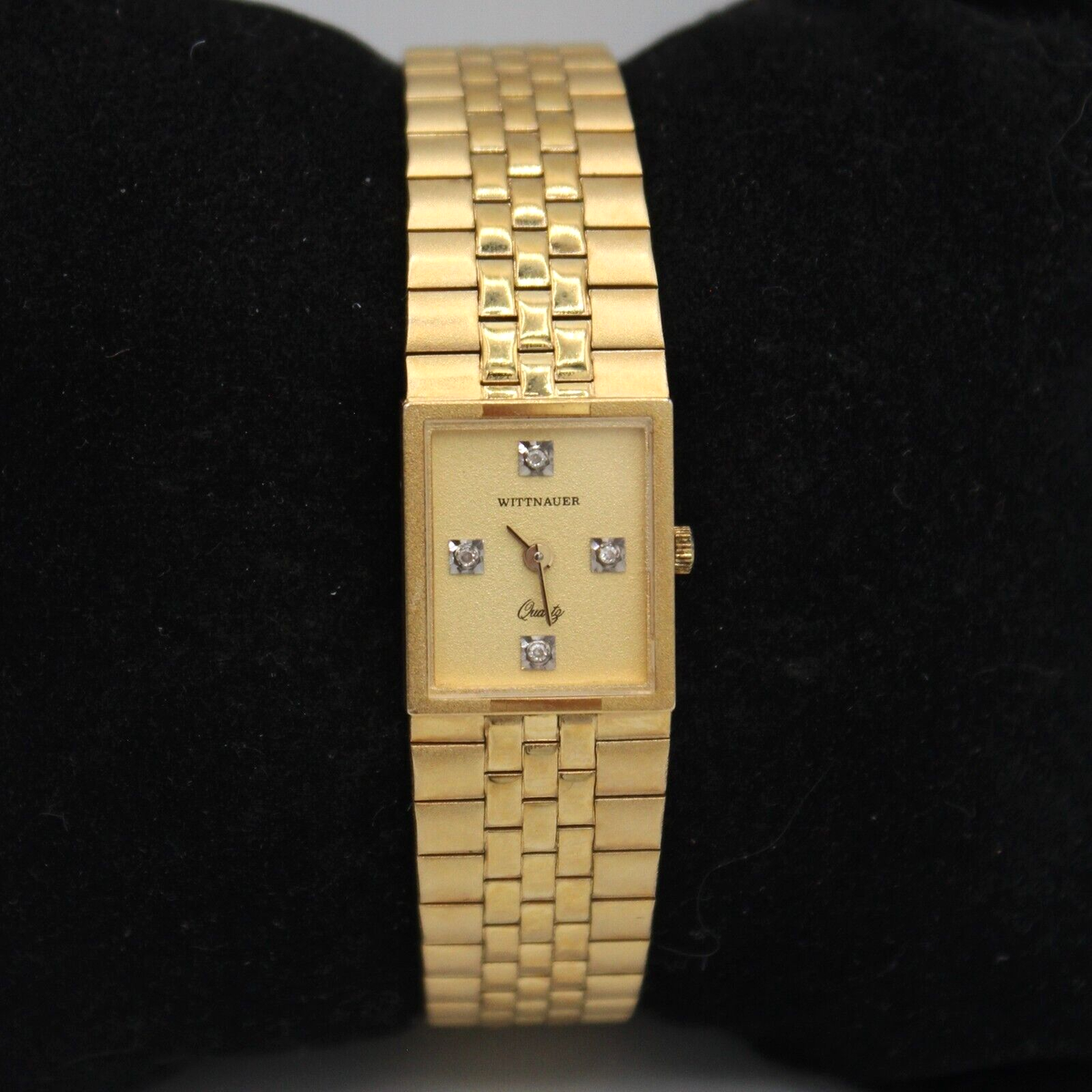Vintage Wittnauer Ladies Wristwatch Watch w/ Diamond Dial 
