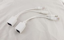 RJ45 Power Over Ethernet Passive PoE Adapter Injector Splitter Cable Kit White
