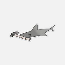 Hammerhead Shark Funny Car Bumper Vinyl Sticker Decal