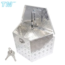 29" x 15" x 18" Aluminum Trailer Tongue Storage Tool Box for Truck Pickup RV ATV