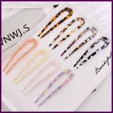 Fashion Acetate Hair Sticks for Women Shell Hair Clip Hair Pins U Shape Girls