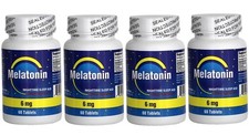 4Bottles Melatonin, 6mg x 60x4 240tab, a value over 70 