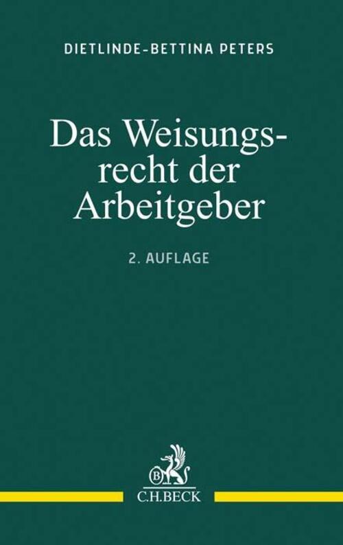 Das Weisungsrecht Der Arbeitgeber | Dietlinde-bettina Peters |