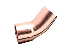 45 degree street elbow 15MM/22MM/28MM COPPER ENDFEED FITTING/PLUMBING 5/10/25 pk